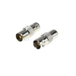 2pcs Bnc Female Jack To Iec dvb-t Tv Pal Plug Male Rf Connector Adapter