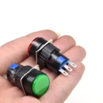 1pcs La16 16mm 24v Round Power Push Button Switch Red Green self-locking Latching on/off - Image 3