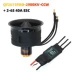 QX-MOTOR 64mm EDF 5 Blades Ducted Fan w/ QF2611 Pro 4000KV 3200KV 2900KV RC Brushless Motor CW CCW for 3S 4S 6S RC Jet Airplane - Image 12