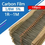 100PCS 1/8W Carbon Film Resistor 5% 2R 20R 200R 2K 20K 200K 2 20 200 R K Ohm 0.125W  0R--1M - Image 3