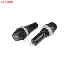 10pcs 6*30mm Black Glass Fuse Holder 6*30 Insurance Tube Socket Fuseholder For 6x30mm 6x30