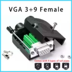 VGA Solderless Joint DB15 /3+9 Locking Type 3 Rows of 15 Needles Male Female Connector Computer Monitor Projector Terminal - Image 7