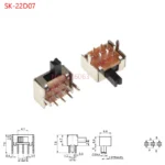 10PCS Slide Switch Micro-power Toggle Switch Single and Double-row Direct-inserted Horizontal Sliding Second Gear Third Gear - Image 12