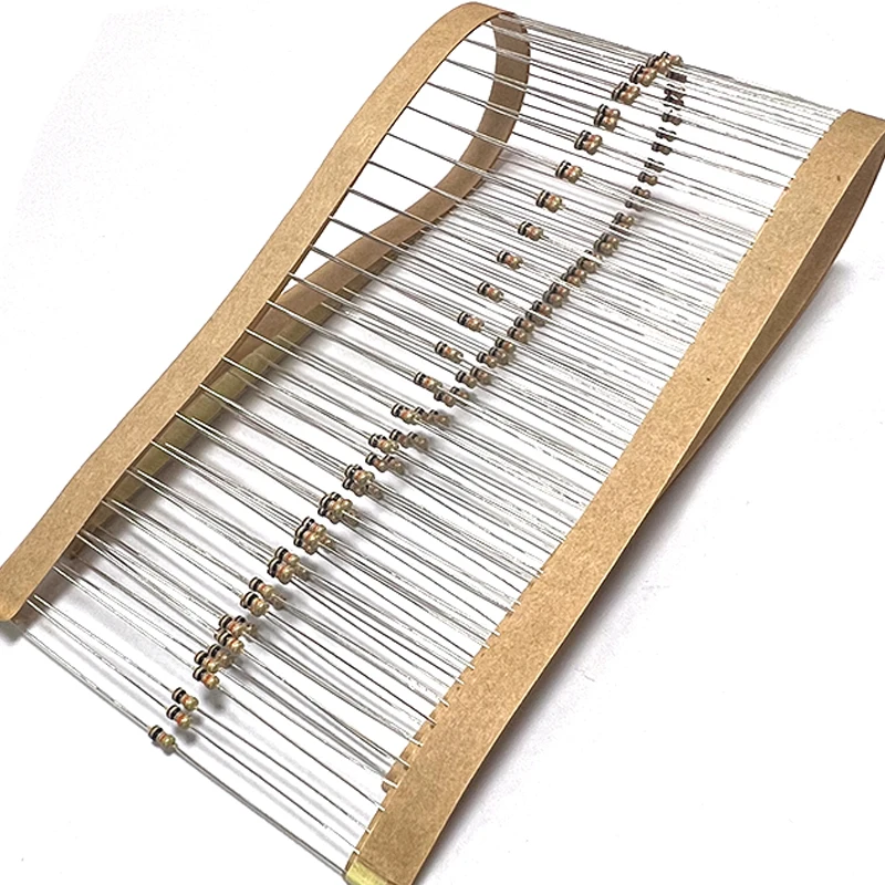 100PCS 1/8W Carbon Film Resistor 5% 0R 1R 10R 100R 1K 10K 100K 1M 1 10 100 R K Ohm 0.125W  0R--1M