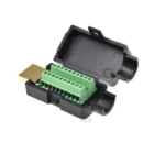 1PCS HDMI 19PIN male plug connector to terminal adapter with black shell wire cable free solder 19 pin - Image 2