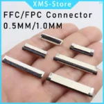 10pcs FPC FFC socket Connector 0.5mm 1mm Pitch Flat Cable  Flip bottom connection 4/5/6/8/10/12/14/16/20/22/24/30/34/40/50P
