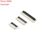 10pcs Ffc Fpc Cable Connector Socket Pitch 1.0mm High 2mm Clamshell Bottom Contact Type Sockets 4p 6p 8p 10p 12p 16p 20p 30p 40p