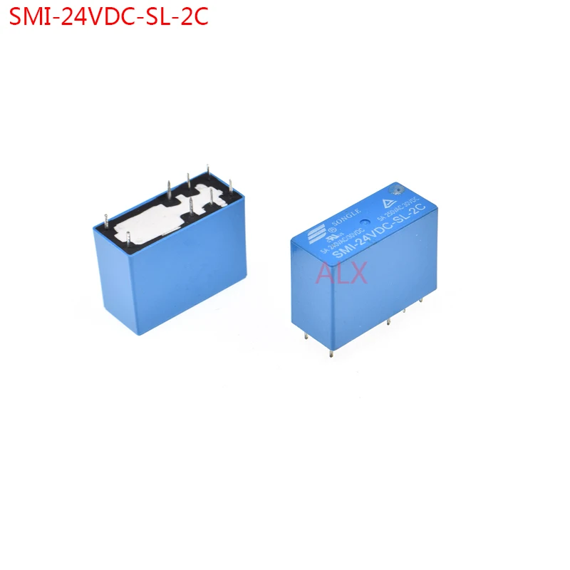 2pcs Power Relay smi-24vdc-sl-2c 5a 250vac/30vdc 8pin 24v Realys