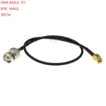 30cm Bnc Male To Sma Male Connector Coaxial Cable Rg174 Rf Adapter Cable Male To Male Antenna Extension Wire