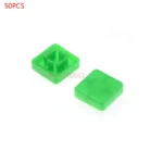 50PCS square Tactile Button caps for B3F-4055 12X12X7.3MM Micro TACT Key SWITCH FOR ARDUINO 12*12*7.3MM 12X12X7.3 SWITCHES - Image 7
