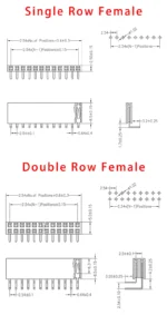 2.54mm Pitch Single Row Bent Female 2~40P PCB Board 90° Double row female connector 2/3/4/6/10/12/16/20/40Pin For Arduino - Image 7
