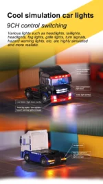 Turbo Racing C50-T 1:76 C50 Remote Control Truck Simulated Vehicle Lights and Horn RTR Version Toy Car - Image 14