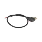 1PCS Right Angle 24AWG 30CM TYPE-A USB connector with wire 2PIN diy usb cable Charging line for 5050 flexible led strip light - Image 2