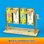 DIY Binary Demonstrator DIY Math Simulation Calculation & Education Model Toy Physics Science Toys For Children Gift Toy Project