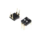 10pcs Black Gold 2p Dip Toggle Switch Doule Row 2pin Pitch 2.54mm Slide Switches 2 Pin