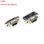 2pcs MDR Servo driver SCSI Connector HPCN Slot Type 14/20/26/36/50 pin female plug 180 90 Degree right angle Through Holes pcb - Image 3