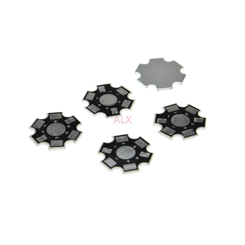 20pcs Led Heat Sink Aluminum Base Plate 20mm Star Black Pcb Board Diy Lamp Base 1w 3w 5w Single Color High Power Led Chip Beads