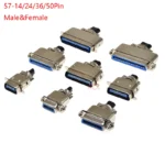 1PCS 57 Series Centronics Connector Male Female CN14/24/36/50P Ribbon Computer Printer Cable Mount Adapters with Mental Cover