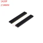 10PCS 1X20 PIN Single Row Straight FEMALE PIN HEADER 2.54MM PITCH Strip Connector Socket 1*20 20p 20PIN 20 PIN  FOR PCB BOARD