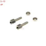 100SETS 5+10MM Hex head Spacing Screws with nut STANDOFF SPACER 5MM+10MM for D-Sub VGA DB9 DB15 DB25 RS232 COM serial connector