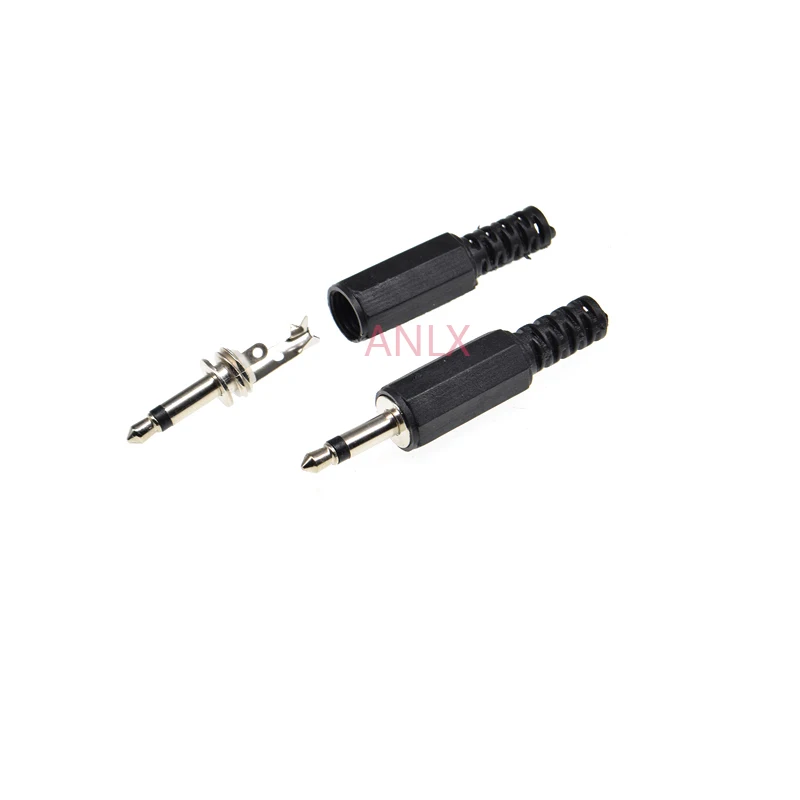 10pcs 3.5mm Mono Audio Jack Plug Male Connector Welding Line Headphone Stereo