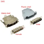 1PCS DB Plug 2W2/3W3/3V3/7W2/5W5/8W8/9W4/13W3/17W2/17W5 Gold plated Male Female High Current Connector D-SUB Adapter Solder type - Image 12