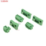 3SETS 2edg 2/3/4/5/6/8 pin 5.08MM pitch pluggable screw terminal block 5.08 PLUG TYPE pcb connector with Flange PLUG + SOCKET