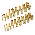 20pcs/lot 2.0mm 3.0mm 3.5mm 4.0mm 5.5mm 6.0mm 8.0MM Gold Bullet Banana Connector plug for ESC Lipo RC battery Plugs (10 pair) - Image 2