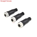 M12 waterproof sensor connector male & female plug 4/5/8 pin Straight/Right Angle type wire connector Screw Threaded coupling - Image 3