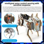 DIY Voice Control Mechanical Dog DIY Science Experiment Kit & Education Model Toy For Children Gift Toy Building Project - Image 2