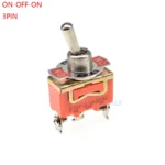 2pcs e-ten1122 1122 3pin Toggle Switch on-off-on Rocker Power Switches 15a 250v