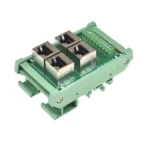 1PCS 4 way 4 port RJ45 8p8c female socket to terminal block adapter pcb board Network RJ45 Ethernet connector DIN Rail Mount - Image 2