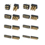 2 pcs Male Spring Loaded Pogo Pin Connector  4 6 8 10 12 14 16 20 Pin Dual Row Surface Mount SMT DIP Height 7.0mm Pitch 2.54 mm