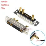 1Pcs 13w3 30A Gold Plated Male Female High Current Power Connector D-Sub Adapter Solder/Plug-in Type 10+3 Plug Jack 13Pin DB - Image 8