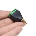 2pcs 3.5mm Stereo Male Plug To Av Screw Video Balun Terminal Jack 3.5 Mm Male 4 Pin Terminal Block Adapter Solderless Type - Image 3