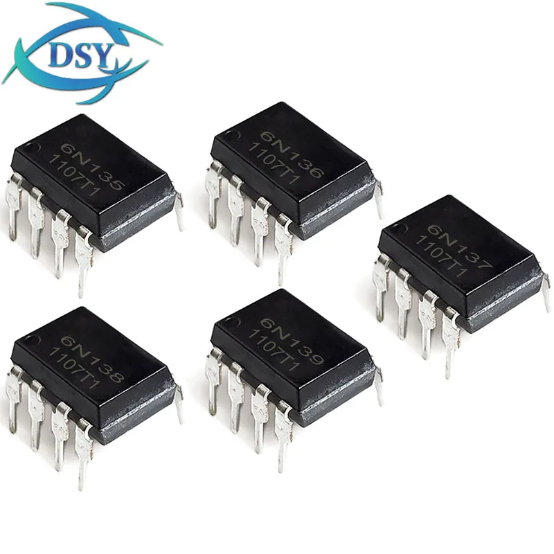 10PCS 6N135 DIP-8 Light Coupling Into Optoisolator 6N136 6N137 6N138 6N139 IC