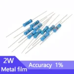 20pcs 2W Metal Film Resistor  3R 30R 300R 3K 30K 300K 3 30 300 Ohm R Kohm Accuracy 1% Five-Color Ring Resistance 0.1R-910 - Image 2