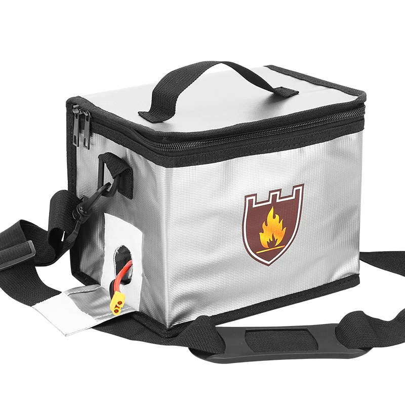 S35c07ac8d39049cd8c9ead4519a1de64k.webp Upgraded Fireproof Explosionproof Lipo Safe Bag Large Space Highly Sturdy Double Zipper for Lipo Battery Storage and Charging - Image 1