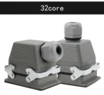 Industrial Rectangular Heavy Duty Connector HDC-HE-4/6/10/16/20/24/32/48 Core Pin 16A Waterproof Aviation Plug top and side - Image 38