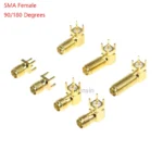 10pcs Sma ke/khd/kwe Rf Adapter Female Jack Connector Right angle/straight Solder Type Antenna Connector Pcb Mount 17mm 20/23 Mm