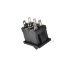 5PCS KCD1-106 DPDT 6PIN black mini Push Button rocker Switch ON/OFF/ON   power switches 6A/250V 10A/125V 15*21MM 15*21 6 pin - Image 3