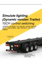 Tubro Racing 1:76 C50 10CH Detachable Attachable Remote Control Trailer Simulation Lights Horn Full Scale RC Trailer Model Toy - Image 27