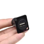 1PCS D type metal usb female socket module panel mounting holder adapter usb 2.0 female to female connector for 86 panel cannon - Image 5