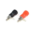 10pcs js-910b Terminal Blocks Banana Male Plug 4mm Jack Amplifier Connectors Red + Black Panel Mount Terminal Binding - Image 2