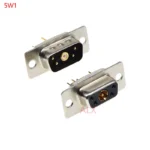 1PCS 5W1 30A 5 PIN Gold plated FEMALE high current CONNECTOR D-SUB adapter Plug-in type 5pin plug socket high power