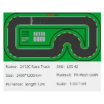 LDARC Portable Race Track Rubber Mat 160x90mm 120x60mm 240x120mm 240x240mm RC 1/76 1/64 1/58 Mini Car Track Race Accessory - Image 10