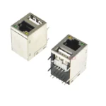 2pcs Rj45 8p8c Female Jack Socket Connector With Single usb-a Female And Led Shield Modular