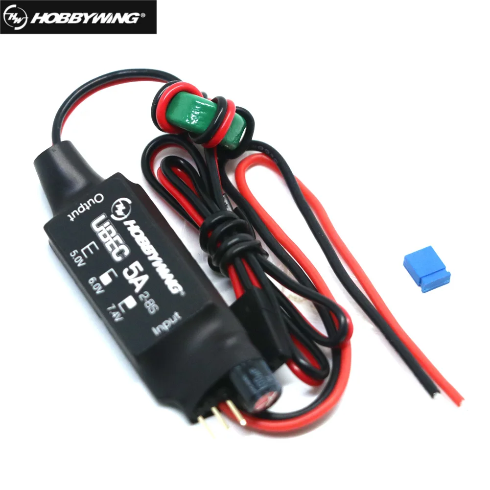 S39f9c064583442899bf4a803a3f4cb1fU.webp Hobbywing 5A Ubec V2 Air High Voltage Regulator Module 2-8S 5V 6V 7.4V 5A Adjustable BEC For RC Car Parts - Image 1