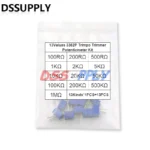 13 Values*1Pcs 3362P Variable Resistor Potentiometer Assorted Kits 3362 100 200 500 Ohm, 1K 2K 5K 10K 20K 50K 100K 200K 500K 1MΩ - Image 3