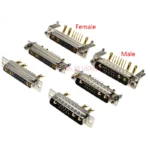 1Pcs 13w3 30A Gold Plated Male Female High Current Power Connector D-Sub Adapter Solder/Plug-in Type 10+3 Plug Jack 13Pin DB - Image 2